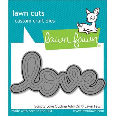 Lawn Fawn Lawn Cuts - Scripty Love Outline Add-On